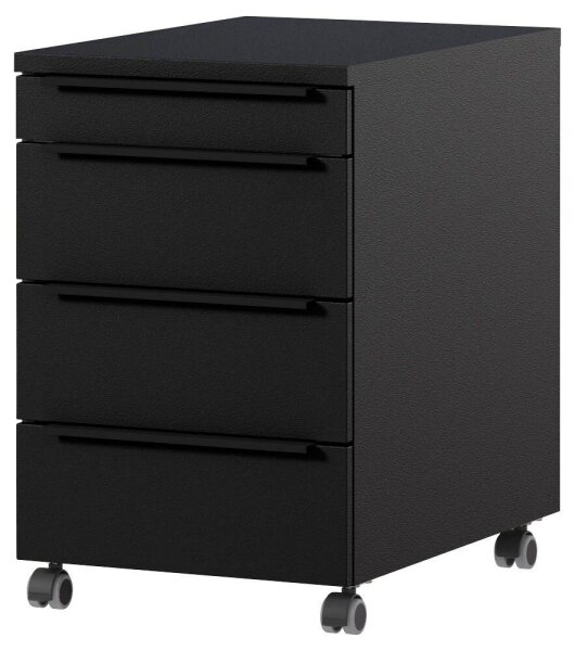 GERMANIA 4377 Rollcontainer schwarz 4 Auszüge 42,0 x 60,0 x 63,0 cm