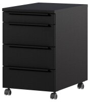 GERMANIA 4377 Rollcontainer schwarz 4 Auszüge 42,0 x...