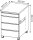 GERMANIA 4377 Rollcontainer schwarz 4 Auszüge 42,0 x 60,0 x 63,0 cm