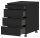 GERMANIA 4377 Rollcontainer schwarz 4 Auszüge 42,0 x 60,0 x 63,0 cm