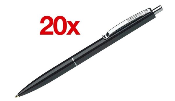 Schneider Kugelschreiber K15 schwarz, Schreibfarbe: schwarz, 20 St.