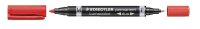 STAEDTLER Lumocolor duo Permanentmarker rot 0,6 - 1,5 mm,...