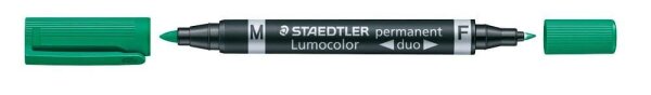 STAEDTLER Lumocolor duo Permanentmarker grün 0,6 - 1,5 mm, 10 St.