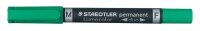 STAEDTLER Lumocolor duo Permanentmarker grün 0,6 -...