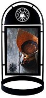 update displays Kundenstopper Wheel schwarz DIN B2 71,0 x 68,1 x 138,0 cm, 1 St.