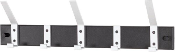 HAKU Möbel Wandgarderobe 19592 schwarz Metall 8 Haken 50,0 x 14,0 cm, 1 St.
