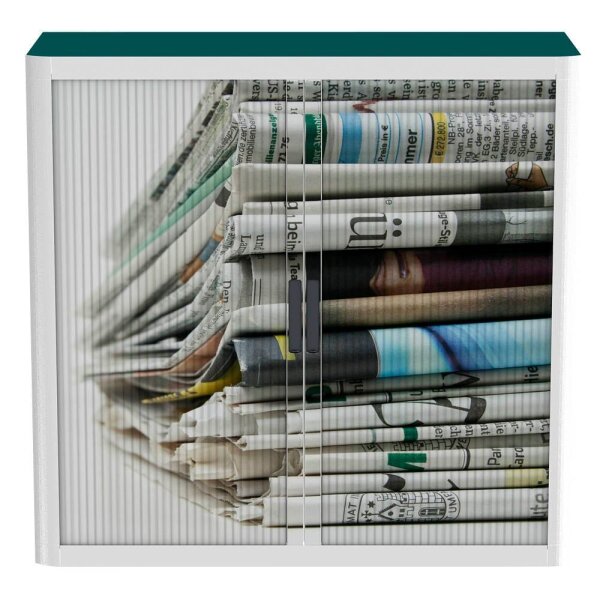 PAPERFLOW easyOffice Rollladenschrank Zeitung ohne Fachböden 110,0 x 41,5 x 104,0 cm