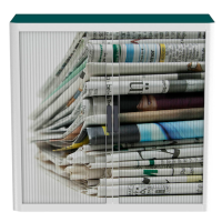 PAPERFLOW easyOffice Rollladenschrank Zeitung ohne Fachböden 110,0 x 41,5 x 104,0 cm