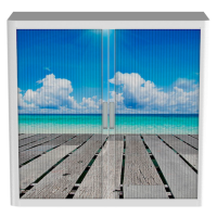 PAPERFLOW easyOffice Rollladenschrank Urlaub ohne Fachböden 110,0 x 41,5 x 104,0 cm