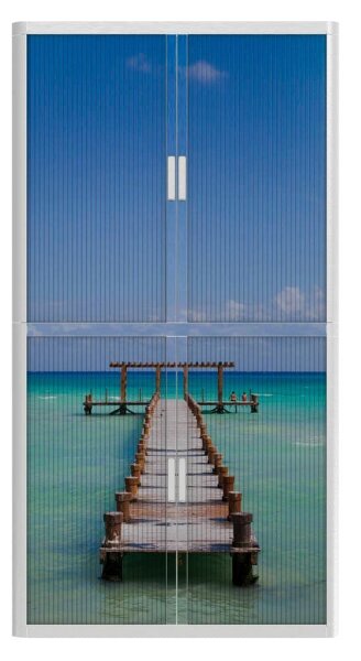 PAPERFLOW easyOffice Rollladenschrank Urlaub ohne Fachböden 110,0 x 41,5 x 204,0 cm