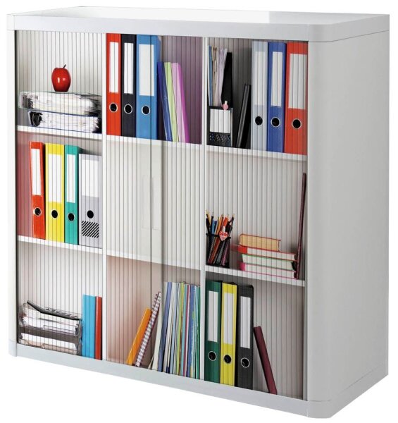 PAPERFLOW easyOffice Rollladenschrank Ordner ohne Fachböden 110,0 x 41,5 x 104,0 cm