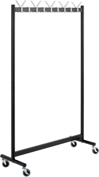 HAKU Möbel Rollgarderobe 20593 schwarz Metall 18 Haken 103,0 x 174,0 cm, 1 St.