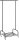 HAKU Möbel Rollgarderobe 20503 schwarz Metall 93,0 x 175,0 cm  ( 20503 )