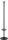 HAKU Möbel Kleiderständer 20594 schwarz Metall 6 Haken 37,0 x 179,0 cm, 1 St.