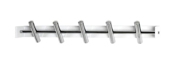 HAKU Möbel Wandgarderobe 21329 weiß Metall 5 Haken 60,0 x 10,0 cm, 1 St.