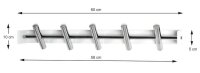 HAKU Möbel Wandgarderobe 21329 weiß Metall 5...