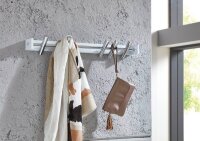 HAKU Möbel Wandgarderobe 21329 weiß Metall 5 Haken 60,0 x 10,0 cm, 1 St.