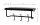 HAKU Möbel Wandgarderobe 21527 schwarz Metall 6 Haken 42,0 x 19,0 cm, 1 St.