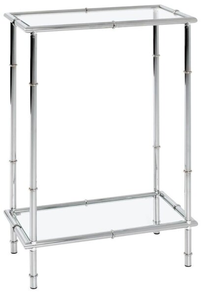 HAKU Möbel Konsolentisch rechteckig Glas silber 50,0 x 25,0 x 75,0 cm, 1 St.