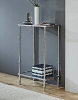 HAKU Möbel Konsolentisch rechteckig Glas silber 50,0 x 25,0 x 75,0 cm, 1 St.