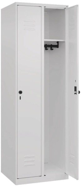 CP Spind Classic Plus verkehrsweiß 080000-20 S10012, 2 Schließfächer 60,0 x 50,0 x 185,0 cm