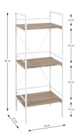 HAKU Möbel Bücherregal weiß 34,0 x 27,0 x...