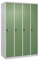 CP Spind Classic Plus lichtgrau, resedagrün 080000-40 S10006, 4 Schließfächer 120,0 x 50,0 x 185,0 cm
