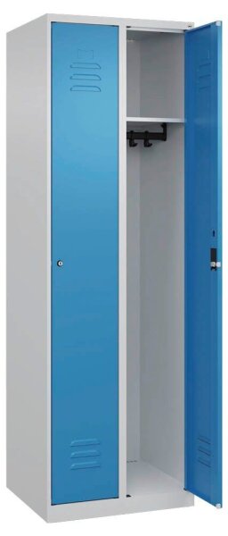 CP Spind Classic Plus lichtblau, lichtgrau 080000-20 S10017, 2 Schließfächer 60,0 x 50,0 x 185,0 cm