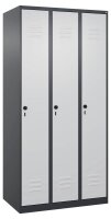 CP Spind Classic Plus anthrazitgrau, lichtgrau 080000-30 S10011, 3 Schließfächer 90,0 x 50,0 x 185,0 cm