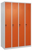 CP Spind Classic Plus reinorange, lichtgrau 080000-40 S10000, 4 Schließfächer 120,0 x 50,0 x 185,0 cm