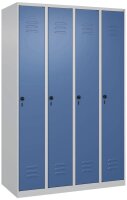 CP Spind Classic Plus lichtgrau, fernblau 080000-40 S10005, 4 Schließfächer 120,0 x 50,0 x 185,0 cm