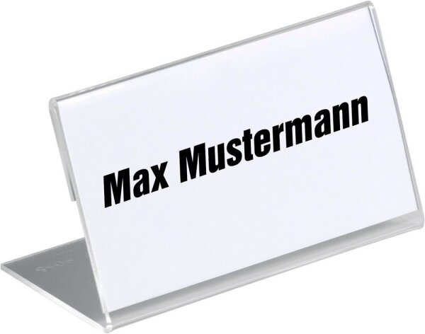 DURABLE Tischnamensschilder 8055-19 transparent 10,0 x 5,2 cm, 10 St.