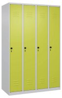 CP Spind Classic Plus clowngrün, lichtgrau 080000-40 S10009, 4 Schließfächer 120,0 x 50,0 x 185,0 cm