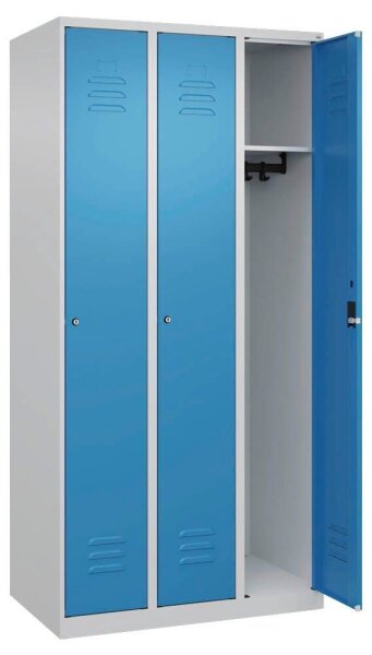 CP Spind Classic Plus lichtblau, lichtgrau 080000-30 S10020, 3 Schließfächer 90,0 x 50,0 x 185,0 cm