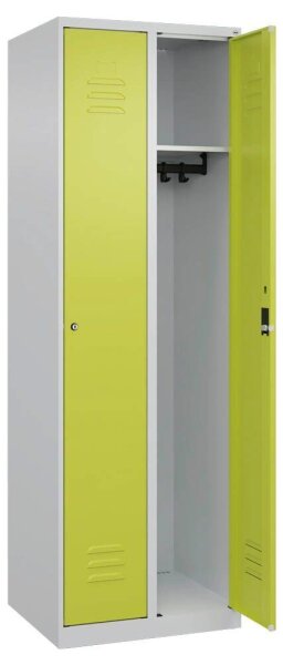 CP Spind Classic Plus clowngrün, lichtgrau 080000-20 S10029, 2 Schließfächer 60,0 x 50,0 x 185,0 cm