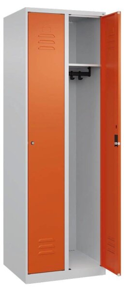 CP Spind Classic Plus reinorange, lichtgrau 080000-20 S10032, 2 Schließfächer 60,0 x 50,0 x 185,0 cm