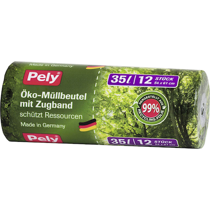 Pely Müllbeutel 35,0 l grün, 12 St.