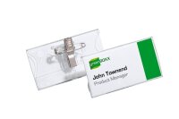 DURABLE Namensschilder mit Kombiklemme 7,5 x 4,0 cm, 25 St.