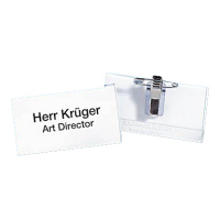 DURABLE Namensschilder mit Kombiklemme 7,5 x 4,0 cm, 25 St.