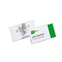 DURABLE Namensschilder mit Kombiklemme 7,5 x 4,0 cm, 25 St.