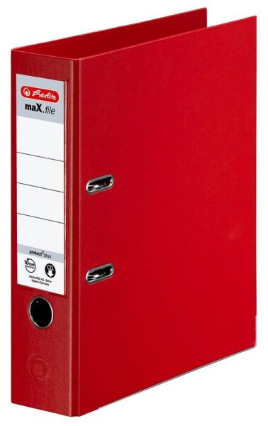herlitz maX.file protect plus Ordner rot Kunststoff 8,0 cm DIN A4, 1 St.