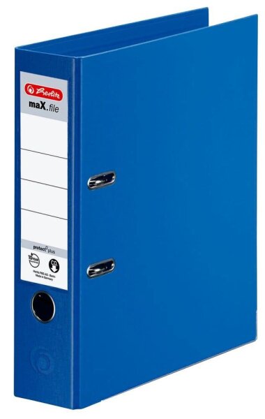 herlitz maX.file protect plus Ordner blau Kunststoff 8,0 cm DIN A4, 1 St.