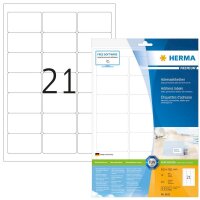 HERMA Adressetiketten 8632 weiß 63,5 x 38,1 mm, 10...