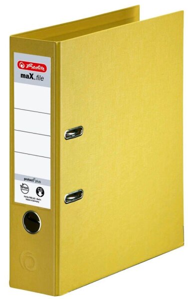 herlitz maX.file protect plus Ordner gelb Kunststoff 8,0 cm DIN A4, 1 St.