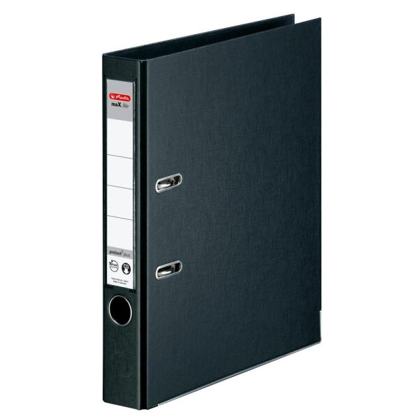 herlitz maX.file protect plus Ordner schwarz Kunststoff 5,0 cm DIN A4, 1 St.