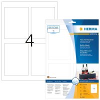 HERMA Flaschenetiketten 4603 weiß 90,0 x 120,0 mm,...