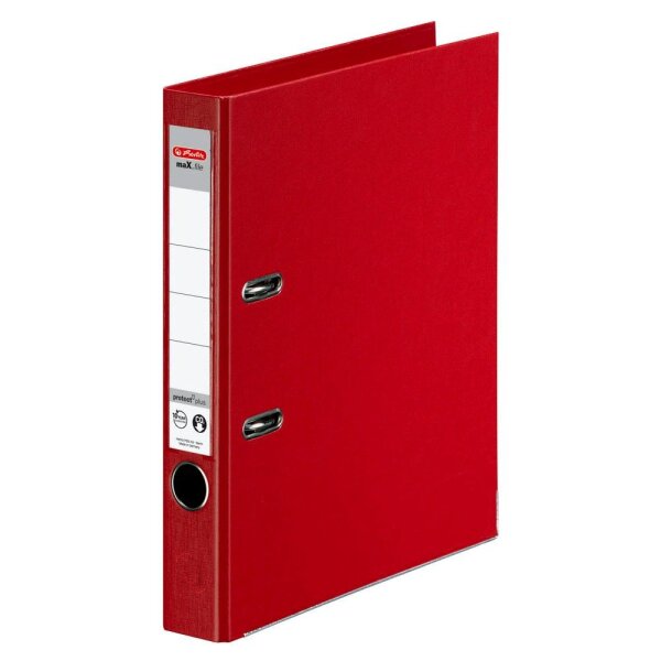 herlitz maX.file protect plus Ordner rot Kunststoff 5,0 cm DIN A4, 1 St.