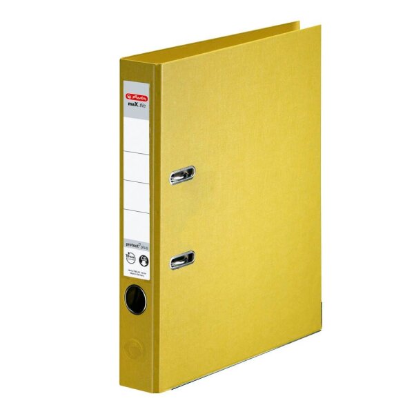 herlitz maX.file protect plus Ordner gelb Kunststoff 5,0 cm DIN A4, 1 St.