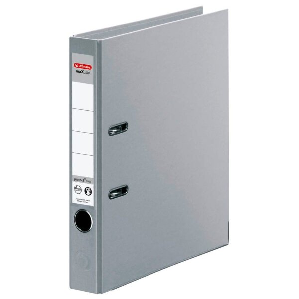 herlitz maX.file protect plus Ordner grau Kunststoff 5,0 cm DIN A4, 1 St.