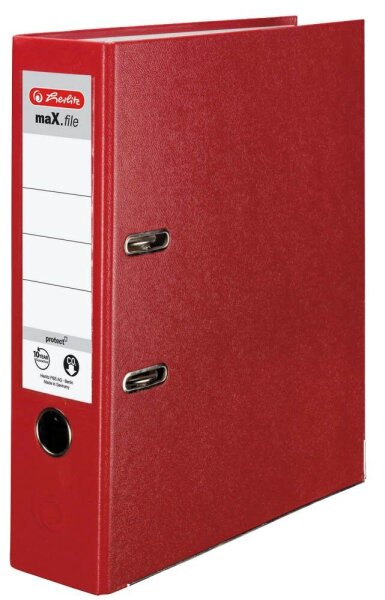 herlitz maX.file protect Ordner rot Kunststoff 8,0 cm DIN A4, 1 St.